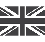 UK flag in black and white